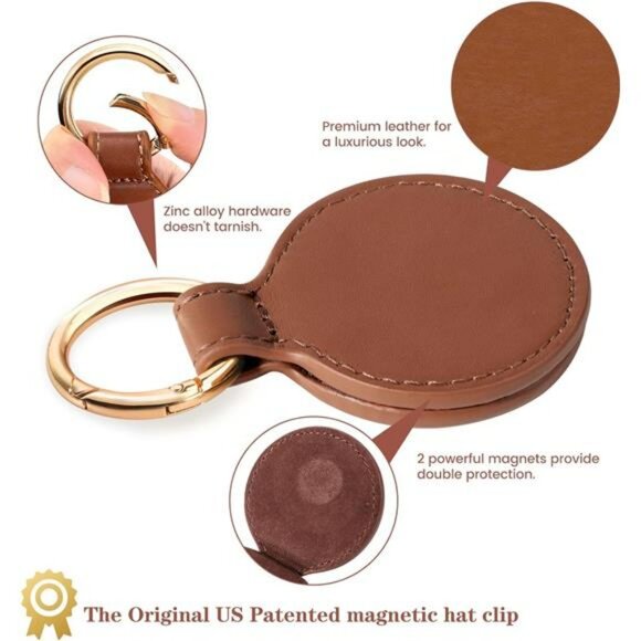 Magnetic Leather Hat Clip Holder Travel Accessory for Bags Purses Backpacks - Picture 3 of 7